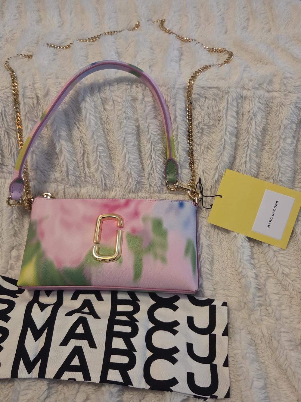Marc Jacobs Pink Multicolor Floral Mini Crossbody Bag